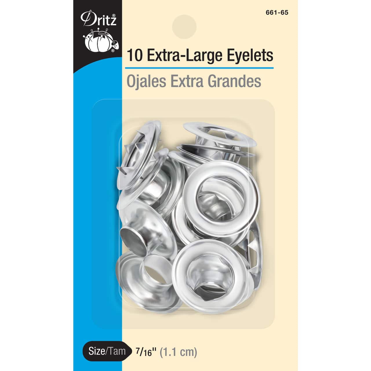 Dritz® 7/16" Extra-Large Nickel Eyelets, 10ct.